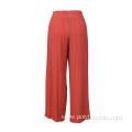 Wrinkled Rayon Wide Leg Pants Women Trousers